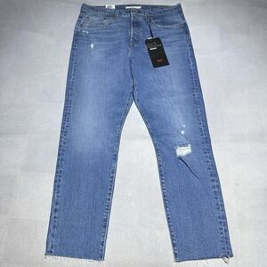 NEW Levi's Premium Wedgie Jeans Womens 31 Distressed Button Fly Raw Cut Hem NWT‎